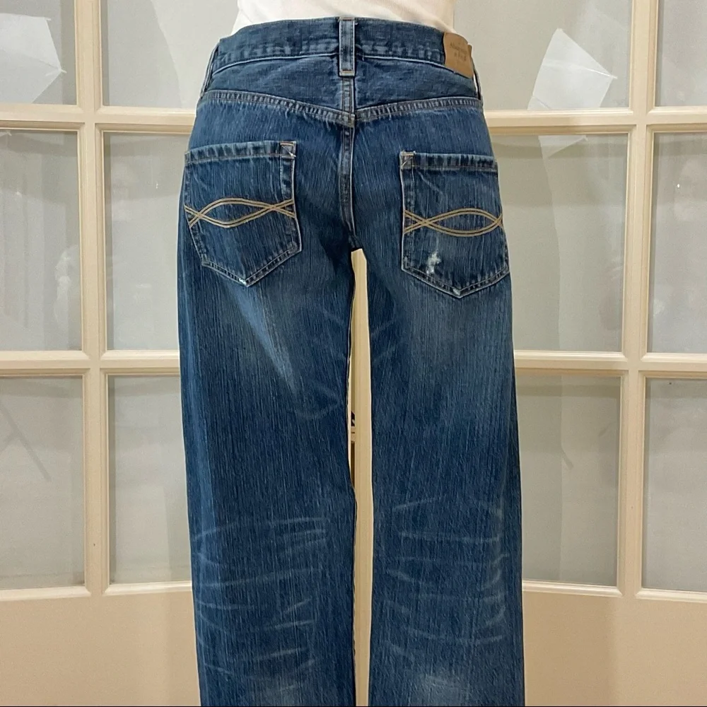 Abercrombie & Fitch Boyfriend Button Fly Straight Leg Jeans 25 - Picture 8 of 16